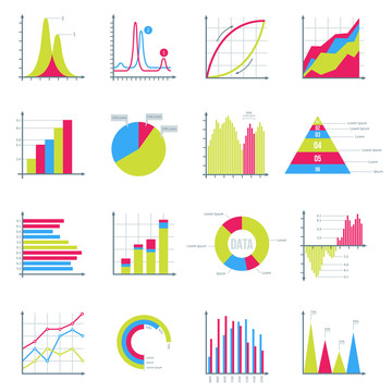 创意商业数据分析图表设计集合