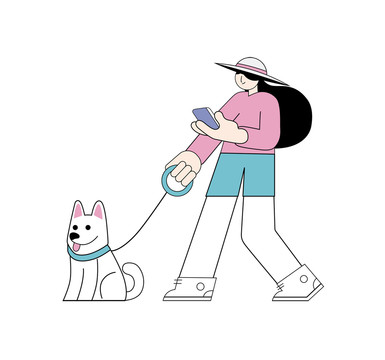 女孩和狗