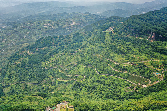 重庆古剑山航拍自然风光