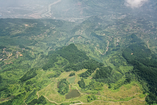 重庆古剑山航拍自然风光