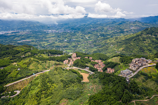 重庆古剑山航拍自然风光