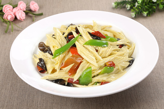小炒腐竹