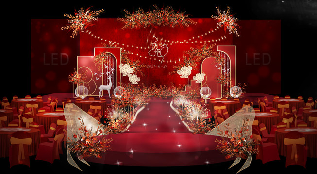 婚礼红色经典仪式区