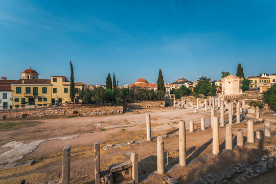 雅典罗马市集石柱和风之塔