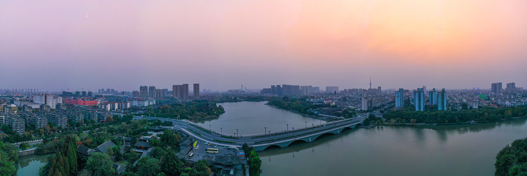 泰州城市航拍全景图