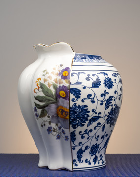 中西合璧花瓶