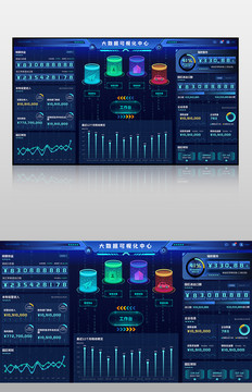 科技感可视化大数据智慧统计后台