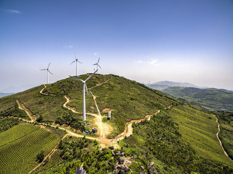 东阳东白山风车航拍