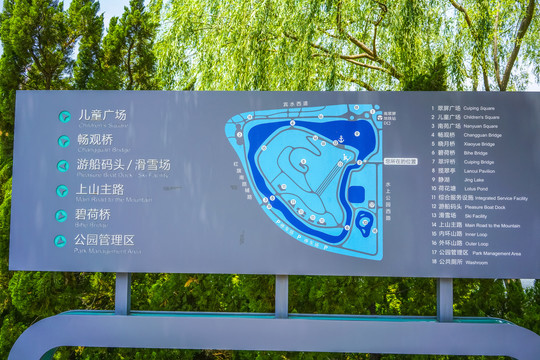 南翠屏公园导游图