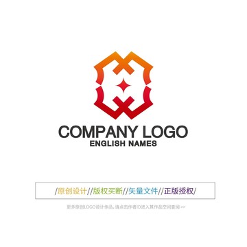 MW字母图形创意金融LOGO