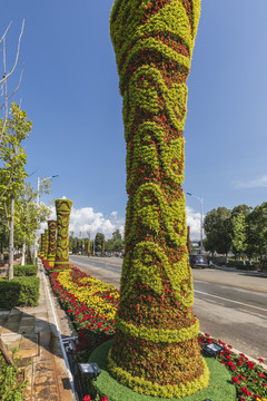 花柱造型城市景观