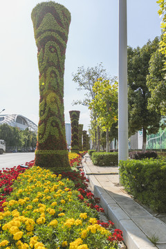花柱造型城市景观