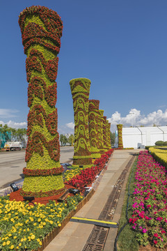昆明花柱造型城市景观