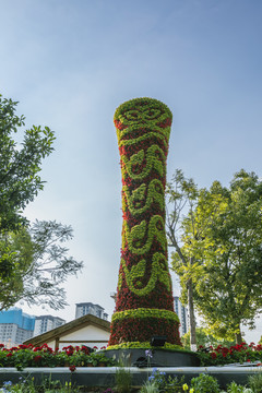 昆明花柱造型城市景观