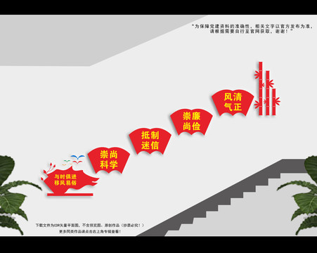 移风易俗楼梯文化墙