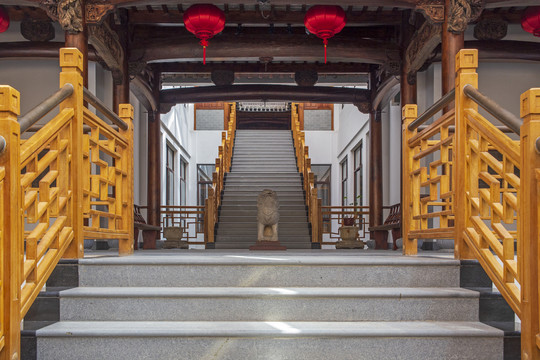 中式建筑入户台阶护栏
