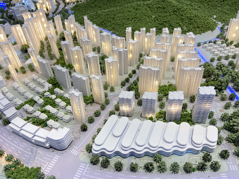 城市建筑微缩景观模型