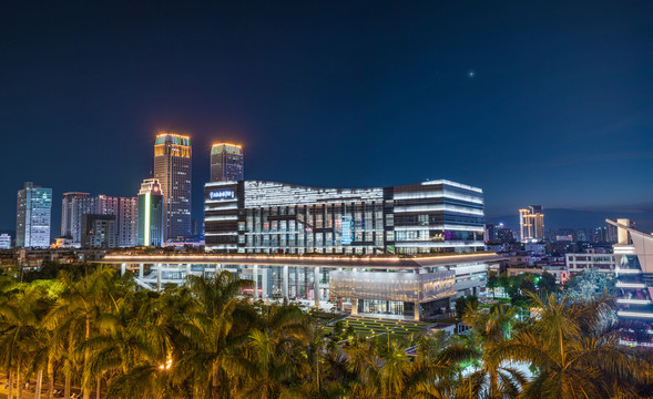 中山市中山纪念图书馆夜景超大图