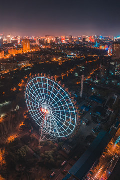 长春胜利公园摩天轮夜景