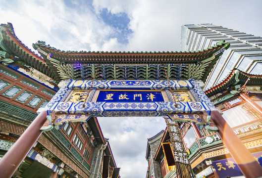 中国天津古文化街牌楼