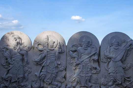 四大天王石雕影像
