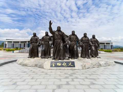 广西桂平金田起义雕塑
