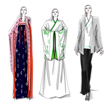 民族风中国风古典风服装设计