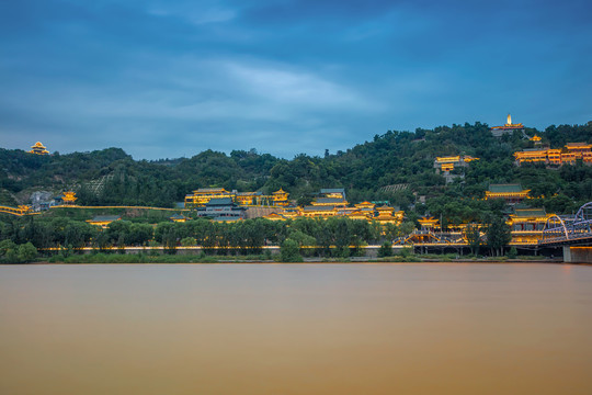 兰州黄河风情线夜景