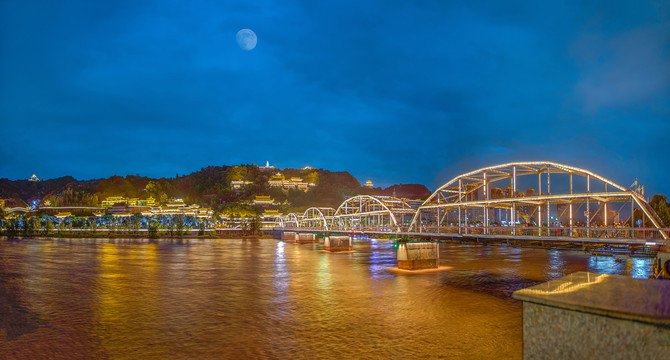 兰州中山桥夜景