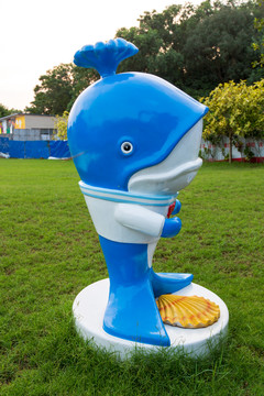 钦州滨海浴场海红树湾鱼雕塑