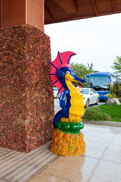 钦州滨海浴场海红树湾海马雕塑