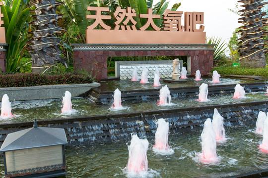 钦州滨海浴场海红树湾喷泉
