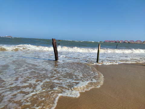 蓝天大海沙滩