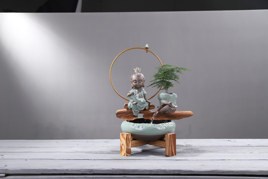禅意流水摆件