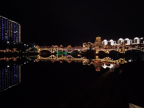 贵州锦屏清水江夜景