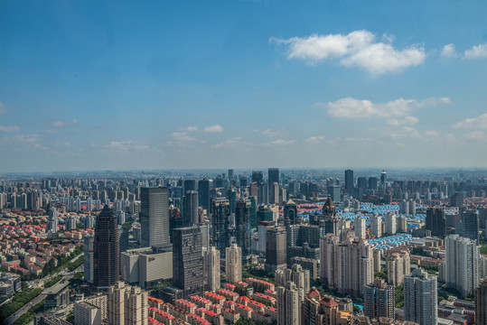 俯拍上海城市