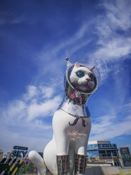 高登公园猫雕塑