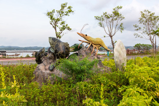 钦州茅尾海海滨广场石雕