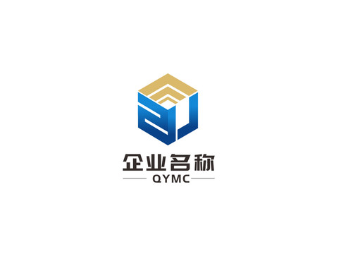 ZJ字母正方体logo