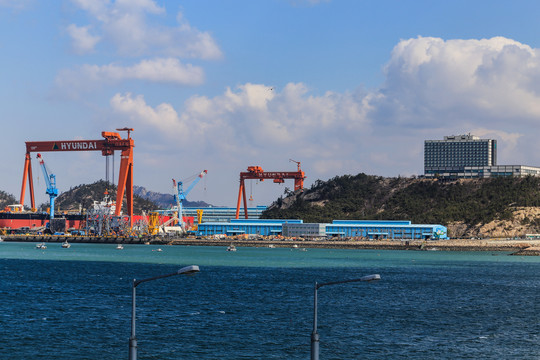 韩国木浦市港口