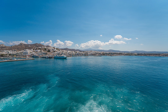 希腊纳克索斯岛海港风景