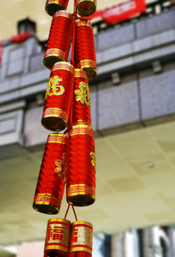 春节元素鞭炮爆竹