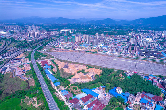 广西桂林叠彩区城市建筑交通