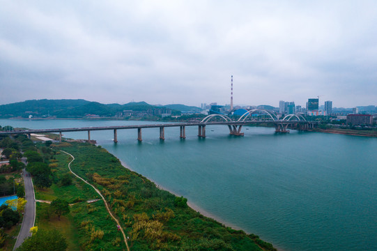 湖南株洲城市建筑航拍