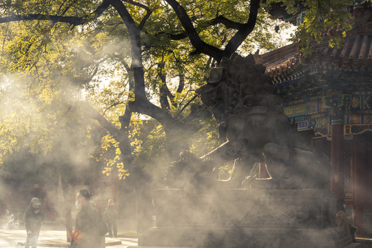 北京雍和宫古建筑风景