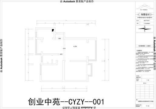 滁州创业中苑实测CAD户型图