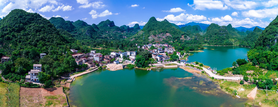 桂林西塘村全景航拍