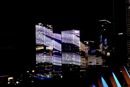 城市建筑灯光秀