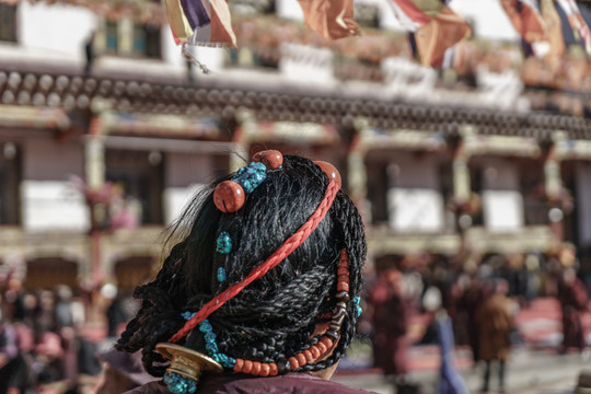 藏族女人头饰