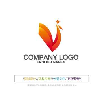 抽象公鸡图案LOGO